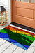 Feblilac Colorful Abstract Mountain Geometric PVC Coil Door Mat