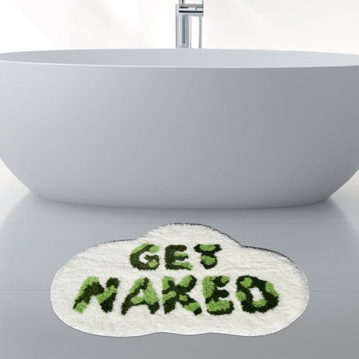 Feblilac Green GET Naked Clouds Tufted Bath Mat