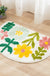 Feblilac Lovely Sunflower and Tree Tufted Bath Mat