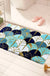 Blue Wave Bath Mat, Non-Slip Bathroom Rug