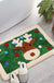 Feblilace Merry Christmas Reindeer ELK Green Ground Bath Mat