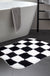 Feblilac Irregular Checkerboard Tufted Bath Mat