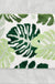 Green Leaves Bathroom Rug, Tropical Monstera Leaves Bath Mat