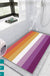 Feblilac Purple and Red LGBT Flag PVC Coil Bathtub Mat and Shower Mat