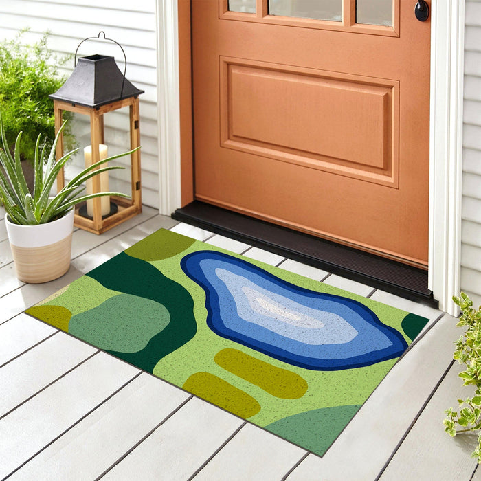 Feblilac Moss and Lake PVC Coil Door Mat