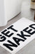 Feblilac Get Naked White Ground Bathroom Mat 50x80cm