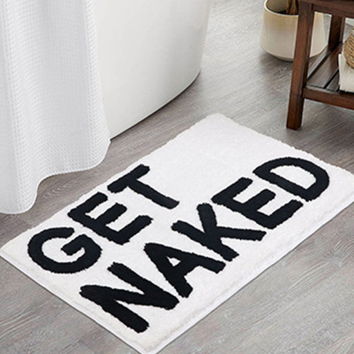 Feblilac Get Naked White Ground Bathroom Mat 50x80cm