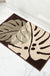 Feblilac Brown Leaves Bath Mat, Floral Bathroom Rugs Mat