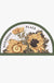 Feblilac Semi-Circular Sweet Warm Sunflowers PVC Coil Door Mat