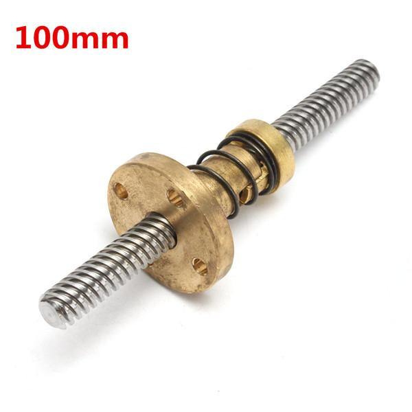 Machifit T8 Lead Screw 100/200/300/400/600mm 8mm Lead Screw with Anti-Backlash Nut