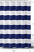 Navy Blue Shower Curtain Stripes, 72" W X 72" H Blue and White Shower Curtain, Fabric Shower Curtain for Bathroom, with 2 Heavy Stones