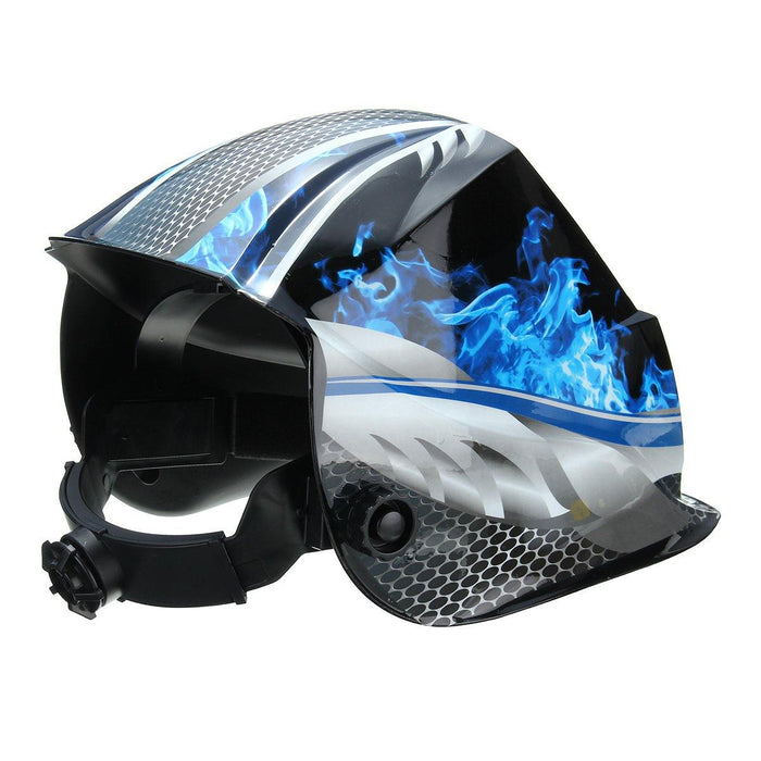 Blue Flame Solar Auto Darkening Welders Welding Helmet Mask Grinding Mode Automatic