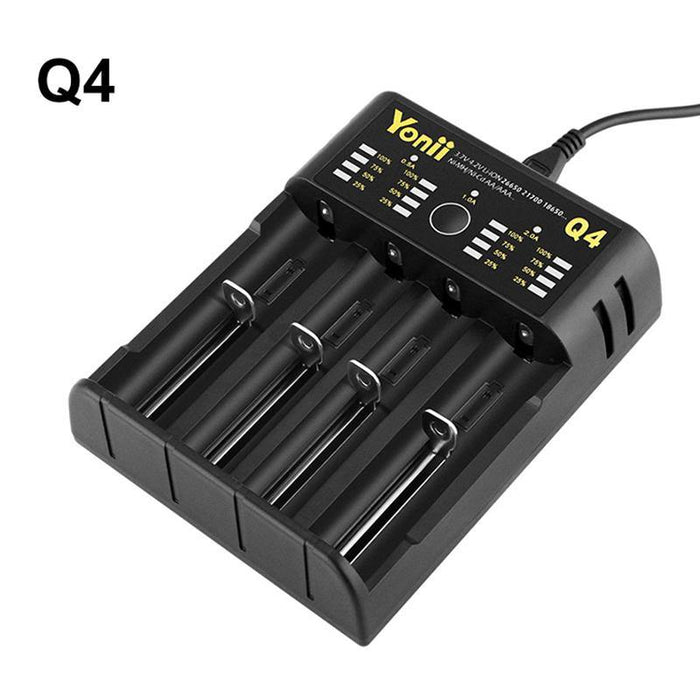 Portable USB Rechargeable Battery Charger Fast Charging For AA 18350 18500 18650