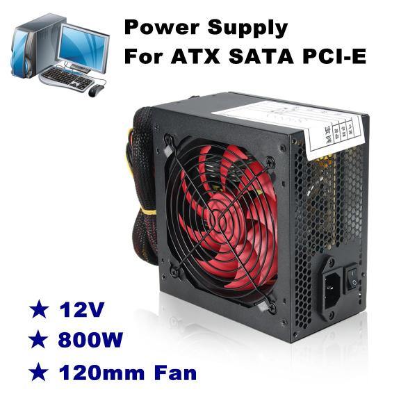 800W PC Power Supply for Intel AMD PC 12V ATX SLI PCI-E 12cm Fan