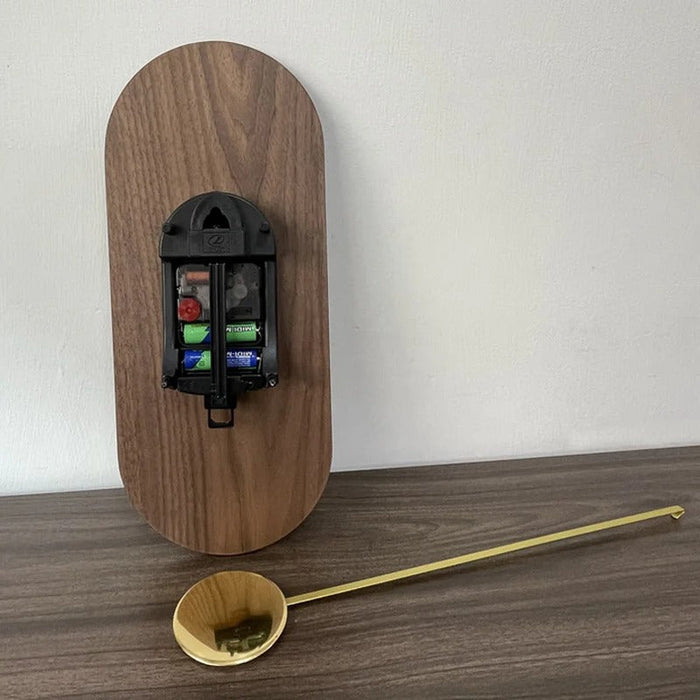 Creative Art Walnut Wooden Noiseless Hanging Clock