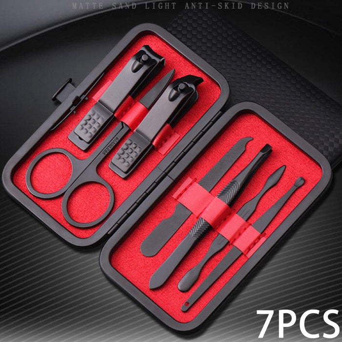 7/10/12/16/18pcs Finger Nail Clipper Portable Pedicure Manicure Set Nail Kits