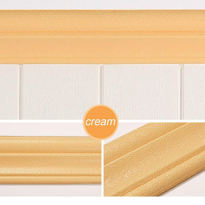 2.3m Self-Adhesive Living Room  Waist Line Wall Sticker Foam Background Baseboard  Wallpaper Decorations