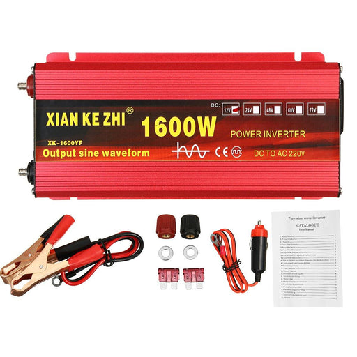 Power Inverter 220V 1600/2000/3000W 12/24V Dc To 220V Ac Pure Sine Wave Voltage Converter