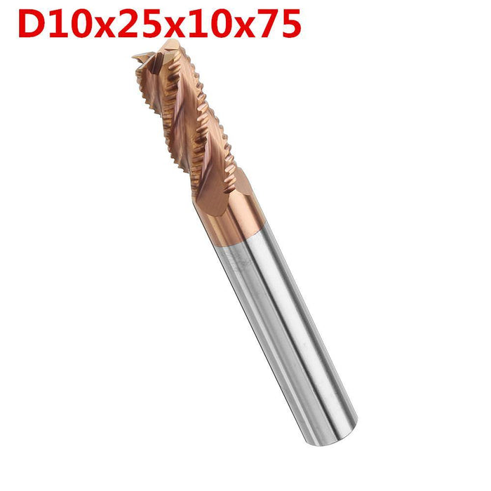 Drillpro 4/6/8/10mm Rough End Mill Cutter 4 Flutes HRC55 AlTiN Coating Milling Cutter