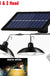 Single Dual Heads Solar Pendant Lights Remote Control Indoor Outdoor Shed Lamp Led Hanging for Storage Room Yard Porch Garden