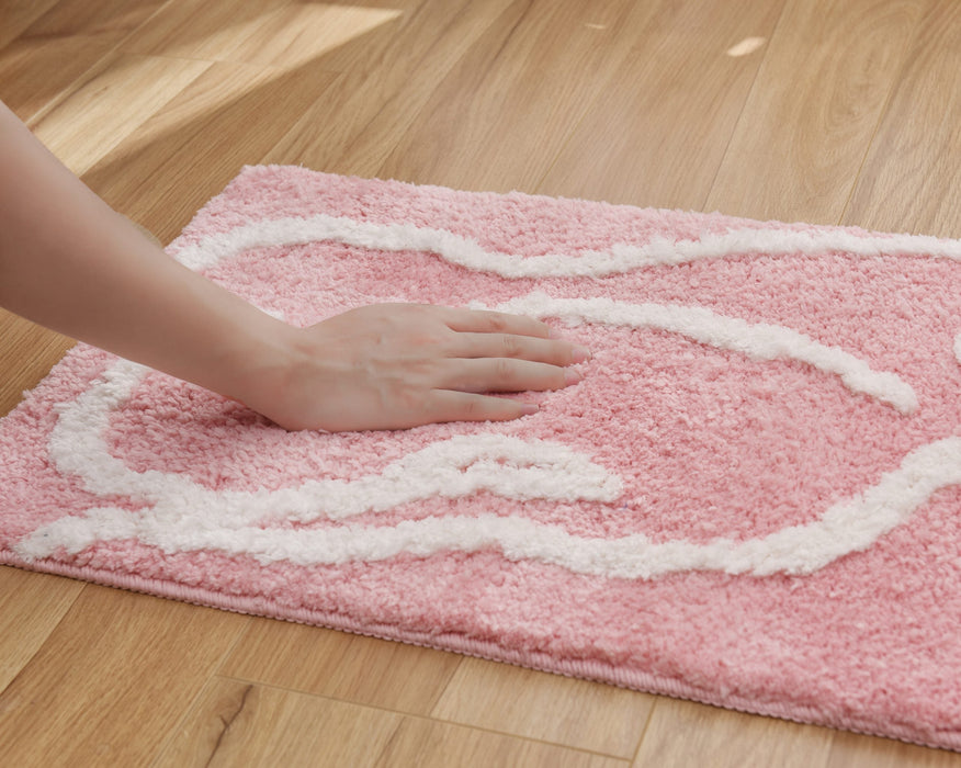 Feblilac Pink Naked Back Bath Mat