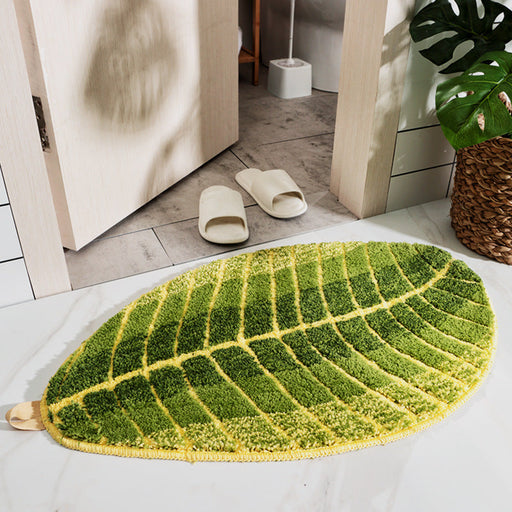Feblilac Banana Leaf Bath Mat Multiple Sized Mom‘s Day Gift