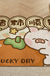 Lucky Pig and Persimmon PVC Entrance Door Mat