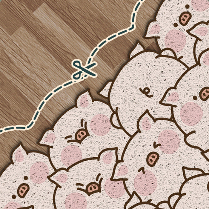 A Group of Pigs PVC Entrance Door Mat