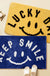 Semicircular Lucky Day Smile Bath Mat