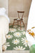 Feblilac White Daisy Green and Blue Ground Bedroom Mat