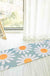 Feblilac Sky Blue Daisy Runner Mat for Bedroom Mom‘s Day Gift