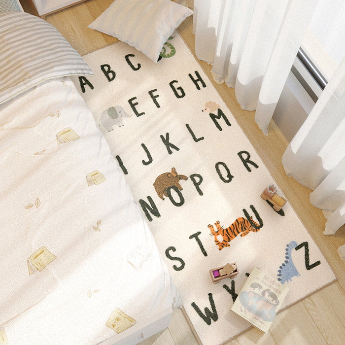 Cartoon Animal and Alphabet Bedroom Runner