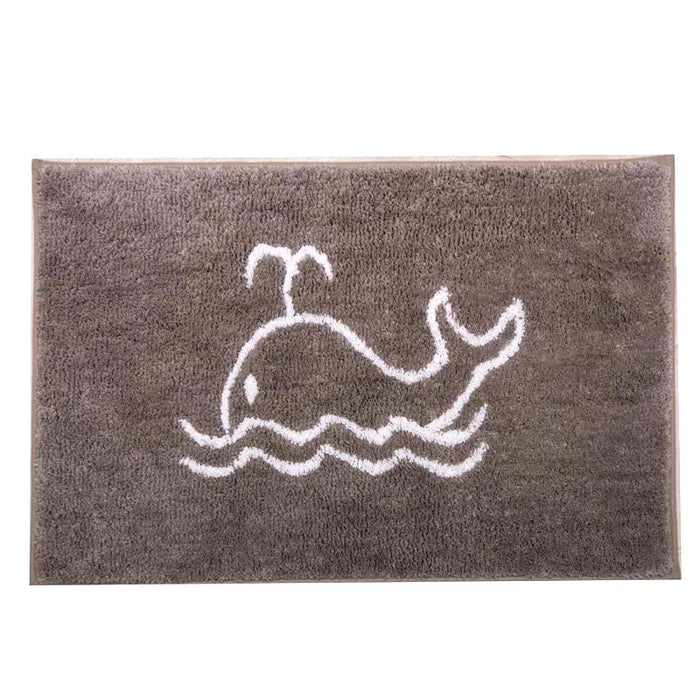 Simple Cartoon Whale Bathroom Mat