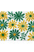 Feblilac Green Yellow Flowers and Green Leaves Tufted Bath Mat