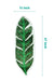 Feblilac Green Leave Bath Runner Mat Tropical Leaf Tufted Rug Mats for Bathroom