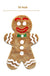 Cute Ginger Man Bath Mat, Gingerbread Man Cookies Bathroom Rug, 50x80cm / 19"x31"