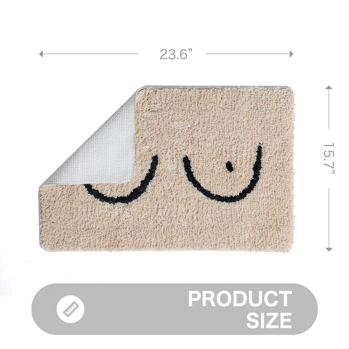 Feblilac Cute Naked Boobs Bath Mat