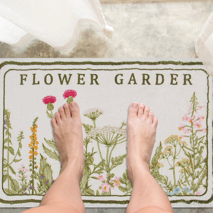 Floral Garden Bathroom Rug