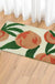 Lovely Peach Bath Mat, Green Pink Bathroom Rug, Cute Fresh Fruit Decor for Home, Housewarming Gift Idea for Nature Lover, 50x70cm or 19x27 inches