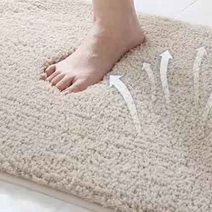 Feblilac Pure Solid Color Blue/Pink/Red/Brown/Grey/White Extra Long Thick Bathroom Mat Runner