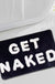 Feblilac Black and White Get Naked Non-Slip Tufted Bath Mat