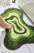 Feblilac Irregular Dizzy Green Leave Bath Mat 60x90cm