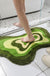 Feblilac Irregular Dizzy Green Leave Bath Mat 60x90cm