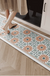 Feblilac Garden Geometric Patterns PVC Leather Kitchen Mat