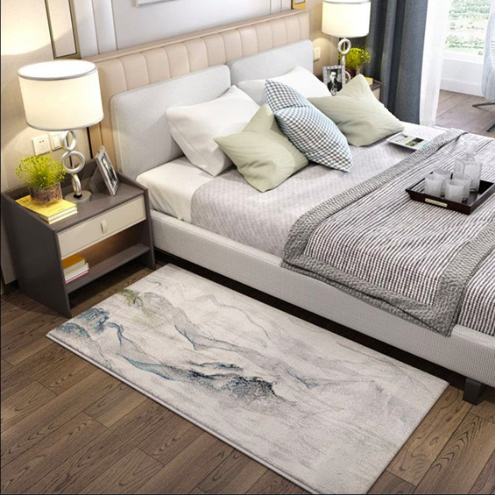 Feblilac Chinese Style Ink Painting Runner Bedroom Mat