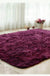 Feblilac Rectangular Solid Wine Red Tufted Bath Mat