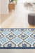 Feblilac Elegant Geometric Blue Pattern Leather Door Mat