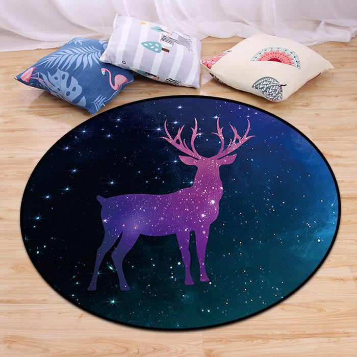 Nordic Bedroom Area Rug Multi-Color Animal Carpet Synthetics Anti-Slip Washable Pet Friendly Rug