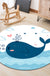 Lovable Animal Area Rug Multi-Color Cartoon Carpet Polypropylene Machine Washable Stain Resistant Anti-Slip Rug for Kindergarten