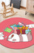 Lovable Animal Area Rug Multi-Color Cartoon Carpet Polypropylene Machine Washable Stain Resistant Anti-Slip Rug for Kindergarten